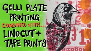 Gelli printing with lino print tutorial/tips