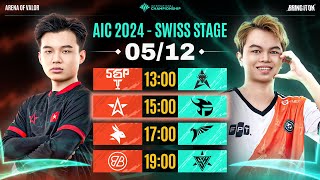 SGP vs HKA | 1S vs FPT | EA vs TLN | BMG vs SH | SWISS STAGE - AIC 2024 | NGÀY 05/12