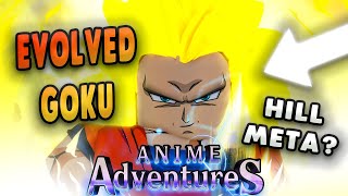 [SHOWCASE] MAX LEVEL EVOLVED GOKU IS A META HILL UNIT [🐉UPD] Anime Adventures* New Code