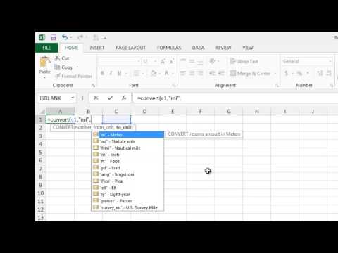 How to Convert Measurements in Microsoft Excel