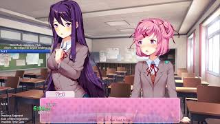 DDLC Any% Speedrun in 54:38 No Skipping No Sayori Ending (run start: 1:00)