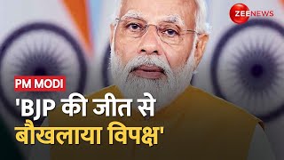 विपक्ष के हमले पर PM का प्रहार, बोले -BJP की जीत से विपक्ष बौखलाया हुआ है | Hindi News