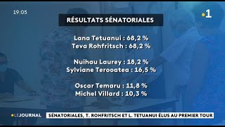 Sénatoriales : Teva Rohfritsch et Lana Tetuanui élus sénateurs