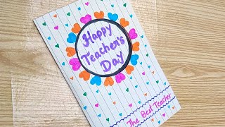 Easiest Teacher's day card from Notebook Paper • Handmade card for teachers day • Teachers day card