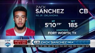 2016 NFL Draft Rd 5 Pk 141 | Carolina Panthers Select CB Zack Sanchez