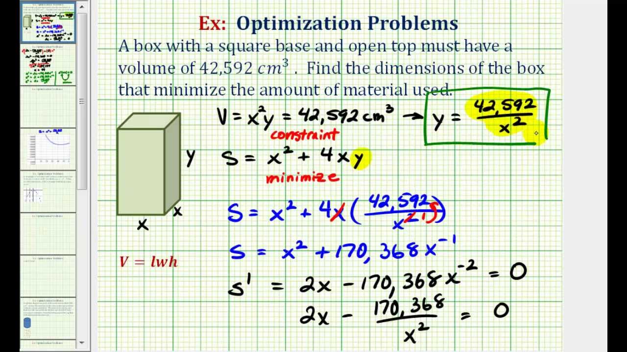 Updated Version Available Optimization Minimize The Surface Area Of
