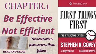 FIRST THINGS FIRST BY STEPHEN R.COVEY