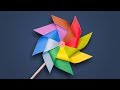 Paper Windmill - How to Make a Rainbow Color Paper (Pinwheel) for Craft Creators DIY Tutorial