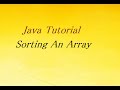 Java Program to Sort Array in Ascending Order