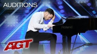 Surprise! This Piano Playing Guy Turns Into A Fierce Dancer! - America's Got Talent 2019