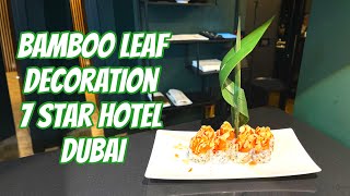 HOW TO MAKE DECORATION FOR SUSHI USING BAMBOO LEAF