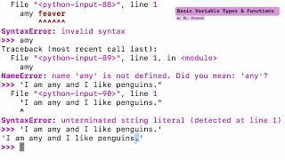 2. Some Variable Types in Python