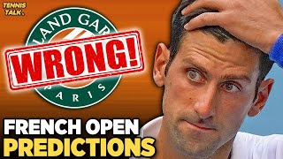 What I Got Wrong : French Open 2023 Predictions | Tennis Talk News