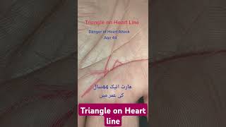 Triangle on the Heart line #fortunetelling #handanalysis #palmanalysis #handlines #palmistry #lines