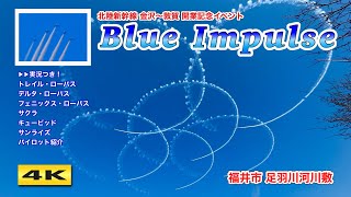 4K ブルーインパルス 北陸新幹線 福井・敦賀開業 プレ祝賀飛行 2024.3.15