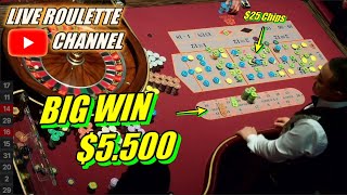 🔴 LIVE ROULETTE |🚨 BIG WIN 💲5.500 In Casino Las Vegas 🎄 $25 Chips Bets Exclusive ✅ 2024-12-31