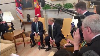 VIDEO: Donald Trump meets Leo Varadkar in the oval office.
