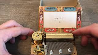 Reuge 2 song 50 note Swiss music box movement, plays Edelwiess (2 parts)