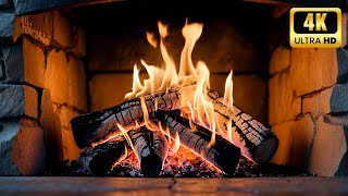 🔥 Crackling Fireplace 4K. Burning Fireplace Sounds. Relaxing Fireplace with Burning Logs #171