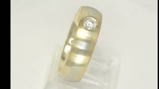 Lab Grown Diamond Solitaire Wedding Band Comfort Fit 14K .23CT Size 10 - 31054