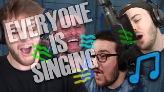 The SSundee squad singing ( SSundee off recording in his video )