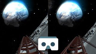 Virtual Reality Roller Coaster on the Moon: 3D  for VR Box, vr headsets, Samsung