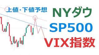 SP500・NYダウ・恐怖指数（VIX指数）上値目途・下値目途予想