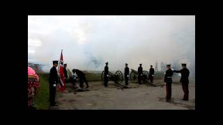 21-gun salute from Akershus Fortress on May 17