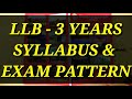 law syllabus 3 years llb tndalu law course exam mark system law study book law admission 2020