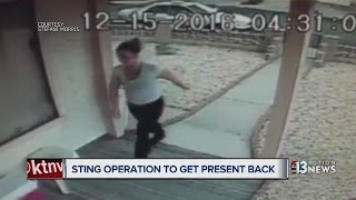 Couple sets up sting operation to get stolen present back