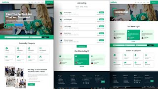 Create A Responsive Online Job Portal Website Using HTML, CSS and JavaScript | With Source Code