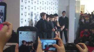 [Fancam] 141205 EXO members appearing at COEX Mall's MCM Lab's Grand Opening!