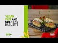 vegan paté and gherkins baguette