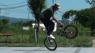 フロントヤードtoバックワーズヒッチハイカーtoファンキーチキン【BMX FLATLAND】