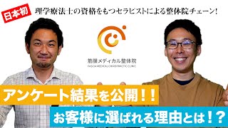 【大公開】当院がなぜ選ばれるのかアンケート結果見せます！理学療法士の有資格者が施術をおこなう整体院チェーン/KINMAQ整体院