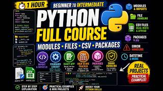 Python Modules, Packages & File Handling FULL COURSE 🐍 | Beginner to Intermediate