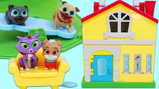 Disney Jr Puppy Dog Pals Stow N Go Playset & Surprise Toys Opening!