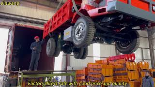 Jinwang machinry factory diesel dumper truck shipping display