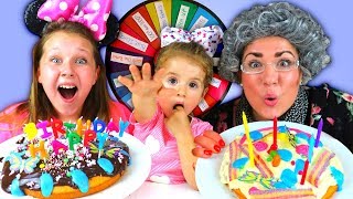 Mystery Wheel of BIRTHDAY CAKE Switch Up Challenge!!