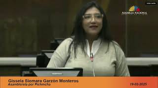 Asambleísta Gissela Garzón - Sesión 1012 - #LeyMujeresEmprendedoras