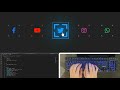 ASMR Programming - Glowing Social Media Icon Hover Effects using HTML CSS - No Talking