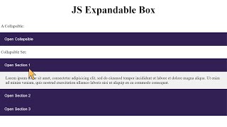 How to Create Expandable Sections with HTML, CSS & JavaScript | Web Designing Tutorial