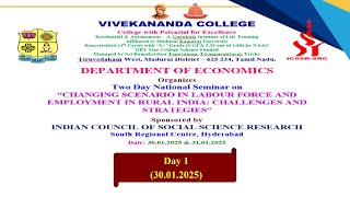 ICSSR-SRC Sponsored Two Day National Seminar - Day -1 (30-01-2025)