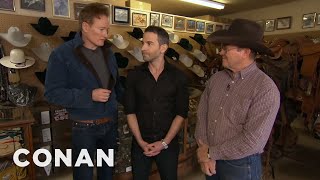 Conan Gives Jordan Schlansky A Cowboy Makeover | CONAN on TBS
