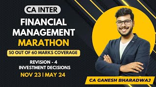 CA INTER | FM | INVESTMENT DECISIONS CHAPTER REVISION | 100% ENGLISH | MAY \u0026 SEPT 24 EXAMS