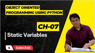#7| Static Variables | Python Object Oriented Programming Tutorial in Hindi
