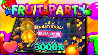 Fruit Party 3000x.  Retro Tappes 1000x Casino max Win