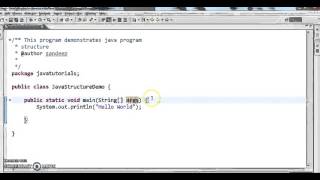 Java Tutorial 1 Explain structure of java program
