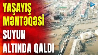 Qazaxıstanda fövqəladə vəziyyət: yaşayış məntəqəsi su altında qaldı – DƏHŞƏTLİ GÖRÜNTÜLƏR