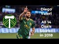 Diego Valeri - All 14 Goals Scored in 2018 - El Maestro